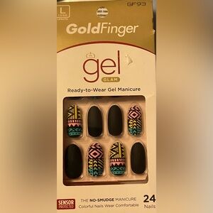 Press On Nails Goldfinger Gel Glam